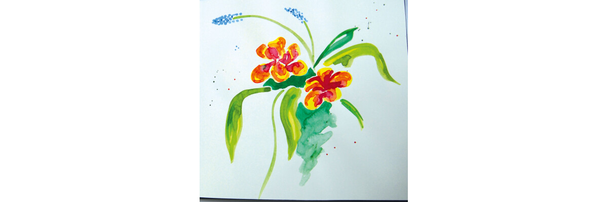 Aquarell auf Reisen Papier
