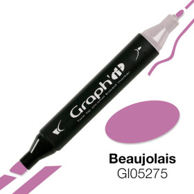 GRAPHIT Marker mit Rund- / Keilspitze Alkohol-basiert, Farbe: Beaujolais (5275)