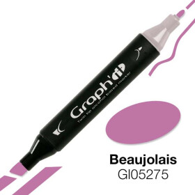 GRAPHIT Marker mit Rund- / Keilspitze Alkohol-basiert, Farbe: Beaujolais 5275