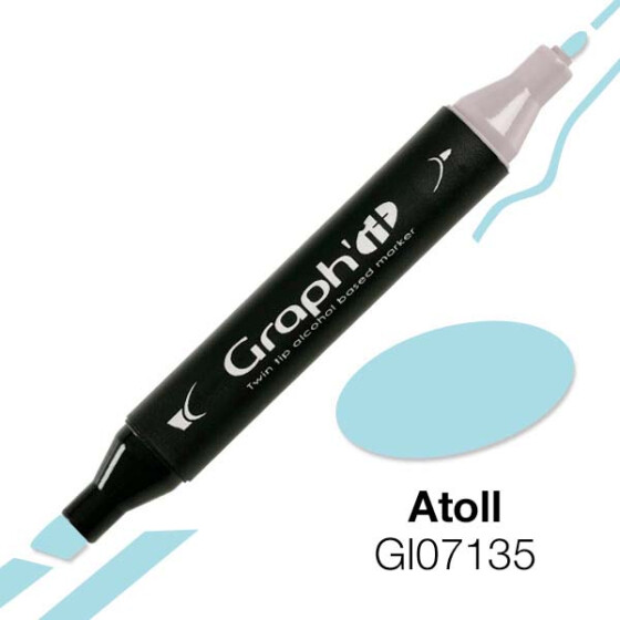 GRAPHIT Marker mit Rund- / Keilspitze Alkohol-basiert, Farbe: Atoll (7135)