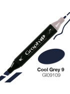 GRAPHIT Marker mit Rund- / Keilspitze Alkohol-basiert, Farbe: Cool Grey 9 9109