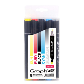 GRAPHIT Marker mit Rund- / Keilspitze Alkohol-basiert,...