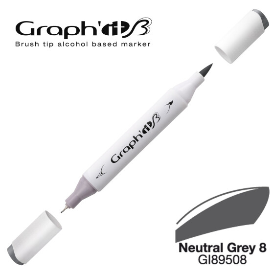 GRAPHIT Marker Brush & Extra Fine - Neutral Grey 8 (9508)
