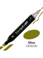 GRAPHIT Marker mit Rund- / Keilspitze Alkohol-basiert, Farbe: Olive (8290)