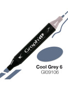 GRAPHIT Marker mit Rund- / Keilspitze Alkohol-basiert, Farbe: Cool Grey 6 (9106)