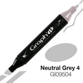 GRAPHIT Marker mit Rund- / Keilspitze Alkohol-basiert, Farbe: Neutral Grey (9505)