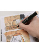 GRAPHIT Marker mit Rund- / Keilspitze Alkohol-basiert, 5er Set - Skin Tones