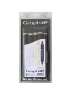 GRAPHIT Marker mit Rund- / Keilspitze Alkohol-basiert, 5er Set - Skin Tones