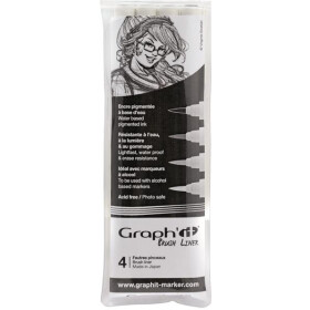 GRAPHIT Set of 4 Brush-Liner - 3 Grautöne + 1 schwarz