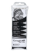 GRAPH IT 4er Set Pinsel-Pigmentliner