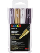 Marker POSCA PC-1MC extra-fein konische Spitze 0,7 mm - 4er Set sortiert