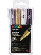 Marker POSCA PC-1MC extra-fein konische Spitze 0,7 mm - 4er Set sortiert