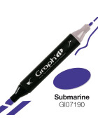 GRAPHIT Marker mit Rund- / Keilspitze Alkohol-basiert, Farbe: Submarine 7190