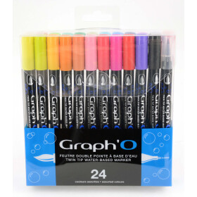 GRAPHO Pinselmarker 24er Set
