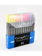 GRAPHO wasserbasierter Twin Tip Marker 24er Etui