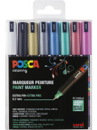 Marker POSCA PC-1MR extra-feine kalibrierte Spitze 0,7 mm - 8er Set Metallic sortiert