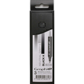 Layoutmarker GRAPHIT 3er Set - Black & White