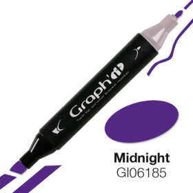 GRAPHIT Marker mit Rund- / Keilspitze Alkohol-basiert, Farbe: Midnight (6185)