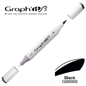 GRAPHIT Marker Brush & Extra Fine - Black (9909)