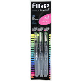 FILL IT -Wasserpinsel 5ml, 3er Set Fine, Medium, Large