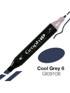 GRAPHIT Marker mit Rund- / Keilspitze Alkohol-basiert, Farbe: Cool Grey 8 (9108)