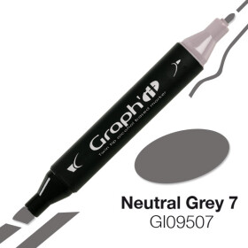 GRAPHIT Marker mit Rund- / Keilspitze Alkohol-basiert, Farbe: Neutral Grey (9507)