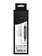 GRAPHIT Marker mit Rund- / Keilspitze Alkohol-basiert, 3er Set  - Neutral Grey