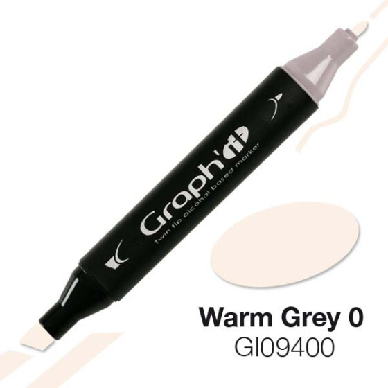 GRAPHIT Marker mit Rund- / Keilspitze Alkohol-basiert, Farbe: Warm Grey 0 9400