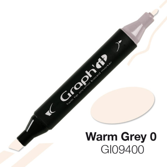 GRAPHIT Marker mit Rund- / Keilspitze Alkohol-basiert, Farbe: Warm Grey 0 (9400)