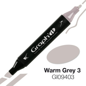 GRAPHIT Marker mit Rund- / Keilspitze Alkohol-basiert, Farbe: Warm Grey 3 (9403)