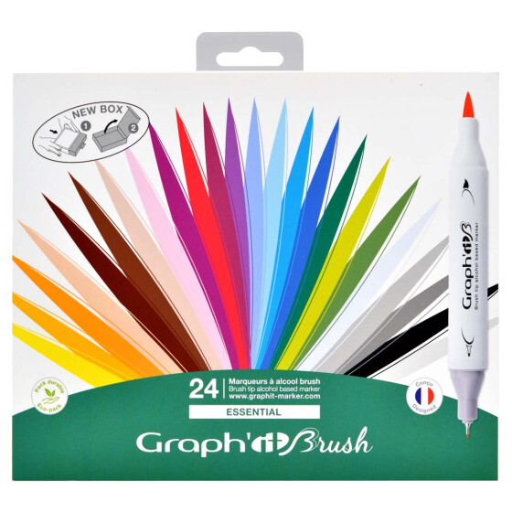 GRAPHIT Marker Brush & Extra Fine 24er Set - Essential