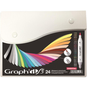 GRAPHIT Marker Brush & Extra Fine 24er Set - Essential