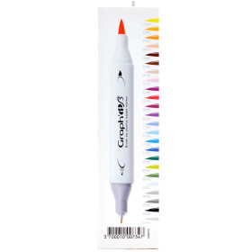 GRAPHIT Marker Brush & Extra Fine 24er Set - Essential