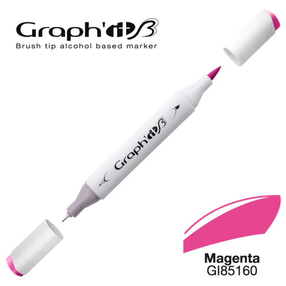 GRAPHIT Marker Brush & Extra Fine - Magenta (5160)