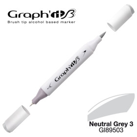 GRAPHIT Marker Brush & Extra Fine - Neutral Grey 3...