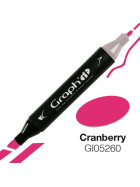 GRAPHIT Marker mit Rund- / Keilspitze Alkohol-basiert, Farbe: Cranberry 5260
