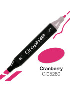 GRAPHIT Marker mit Rund- / Keilspitze Alkohol-basiert, Farbe: Cranberry (5260)