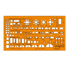 Werkplanschablone Architekt M 1:100