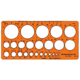 kleine Kreisschablone Standardgraph 1-36mm