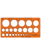 kleine Kreisschablone Standardgraph 1-36mm