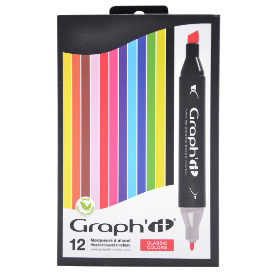 Layoutmarker GRAPHIT 12er Set - Classic