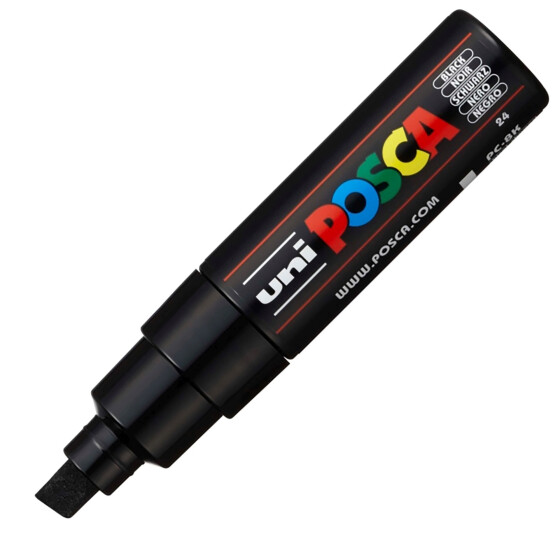 Marker POSCA PC-8K breit Keilspitze 8 mm - schwarz