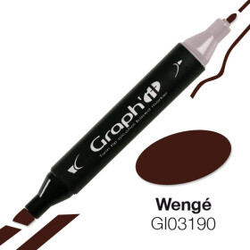 GRAPHIT Marker mit Rund- / Keilspitze Alkohol-basiert, Farbe: Wengé (3190)