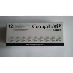 GRAPH`IT Brush liner - Dark grey Pigmentliner Brush