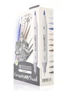 GRAPHIT Marker Brush & Extra Fine 12er Set - Mix greys