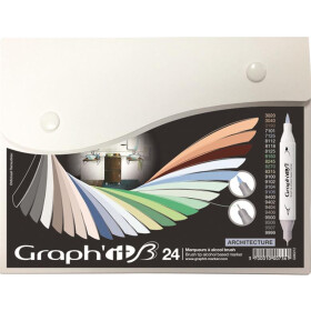GRAPHIT Marker Brush & Extra Fine 24er Set -...