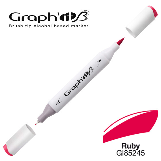 Layoutmarker Brush & extra fine GRAPHIT 5245 - Ruby