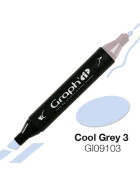 GRAPHIT Marker mit Rund- / Keilspitze Alkohol-basiert, Farbe: Cool Grey 3 9103