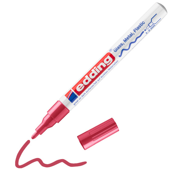 Glanzlackmarker 751 creative Rundspitze 1-2 mm - rot