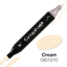 GRAPHIT Marker mit Rund- / Keilspitze Alkohol-basiert, Farbe: Cream (1210)